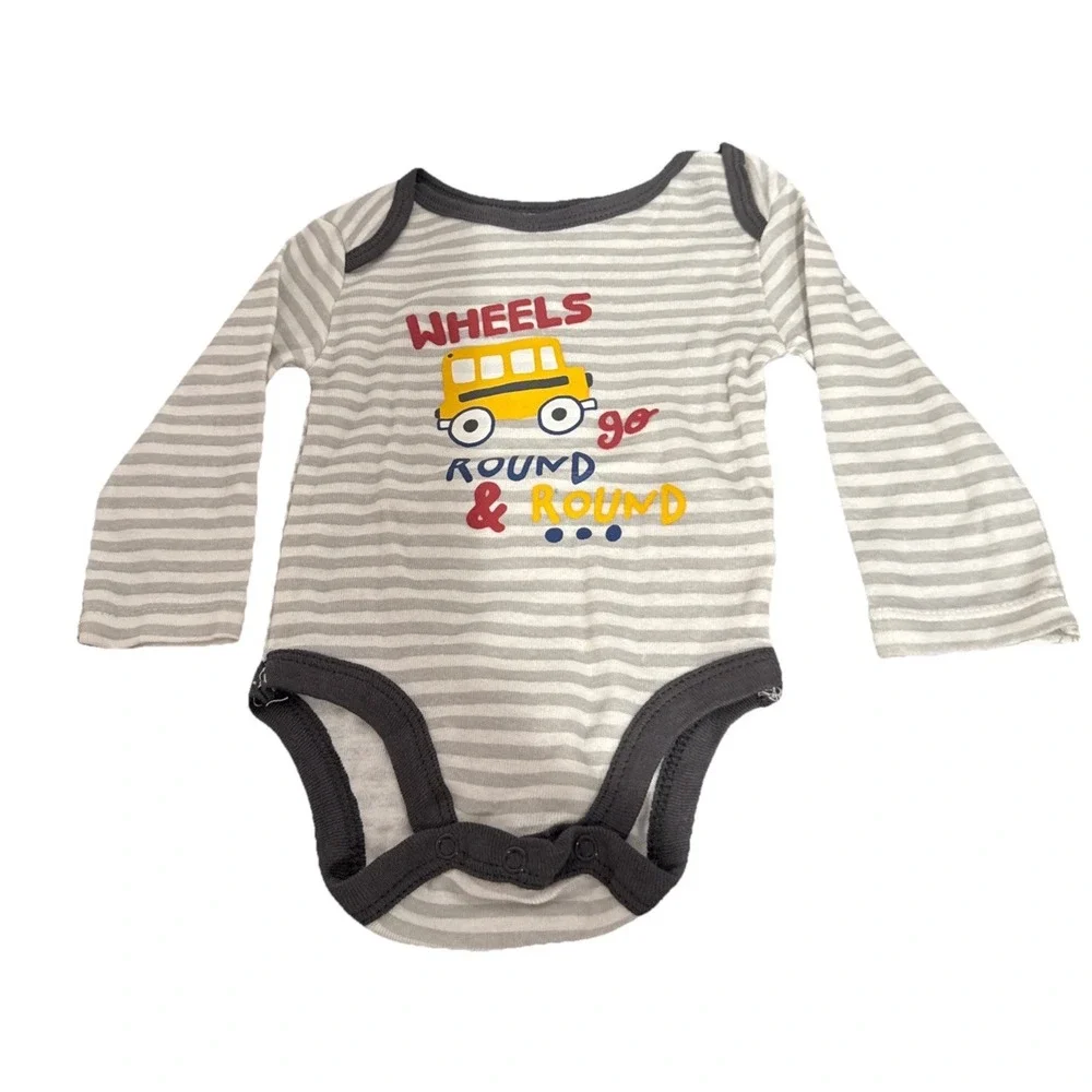 The Wheels on the Bus with Sydney and Skyler Book, 3/6 Months Bodysuit & Toy Box
